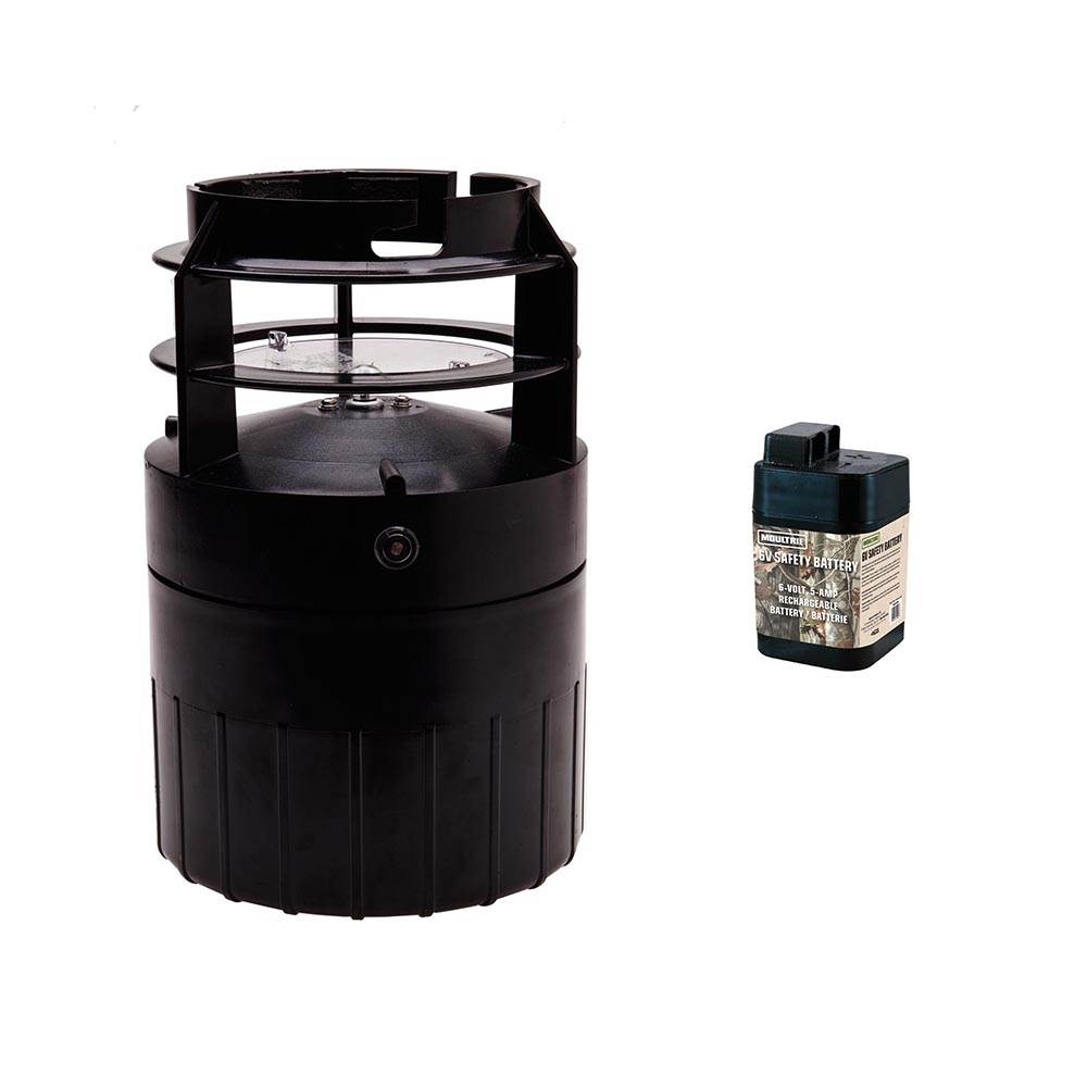 Moultrie Econo Plus Tripod Deer Feeder Kit + 6-Volt Rechargeable Safety Battery