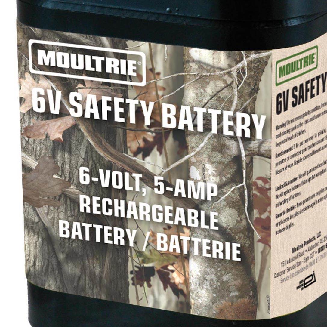 Moultrie Econo Plus Tripod Deer Feeder Kit + 6-Volt Rechargeable Safety Battery