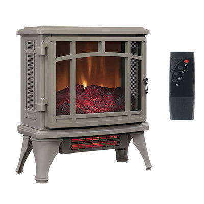 Duraflame Infrared Quartz Stove Heater with Flame Effect, French Gray (Open Box)