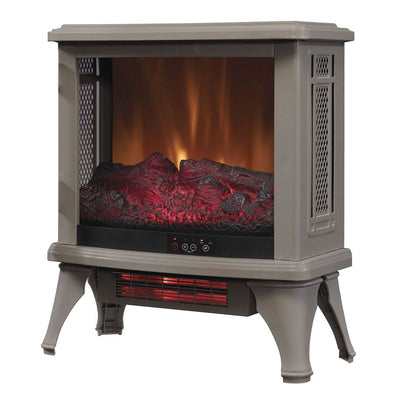 Duraflame Infrared Quartz Stove Heater with Flame Effect, French Gray (Open Box)