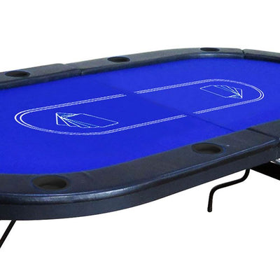Barrington 10-Player Foldable Poker Table with Built-In Drink Holders (Open Box)