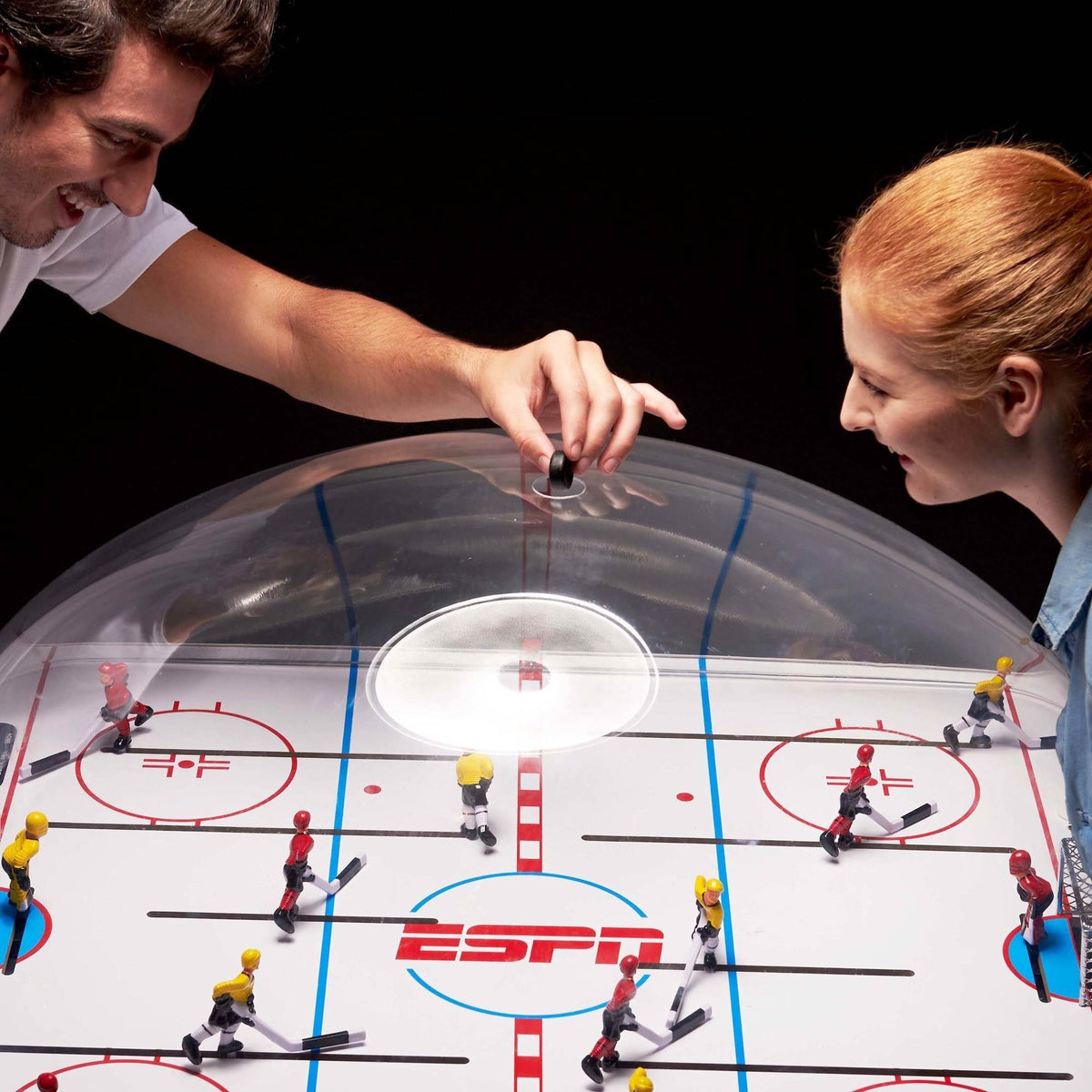 ESPN 2-Player Premium Dome Bubble Hockey Table w/ LED Scoring System (Open Box)