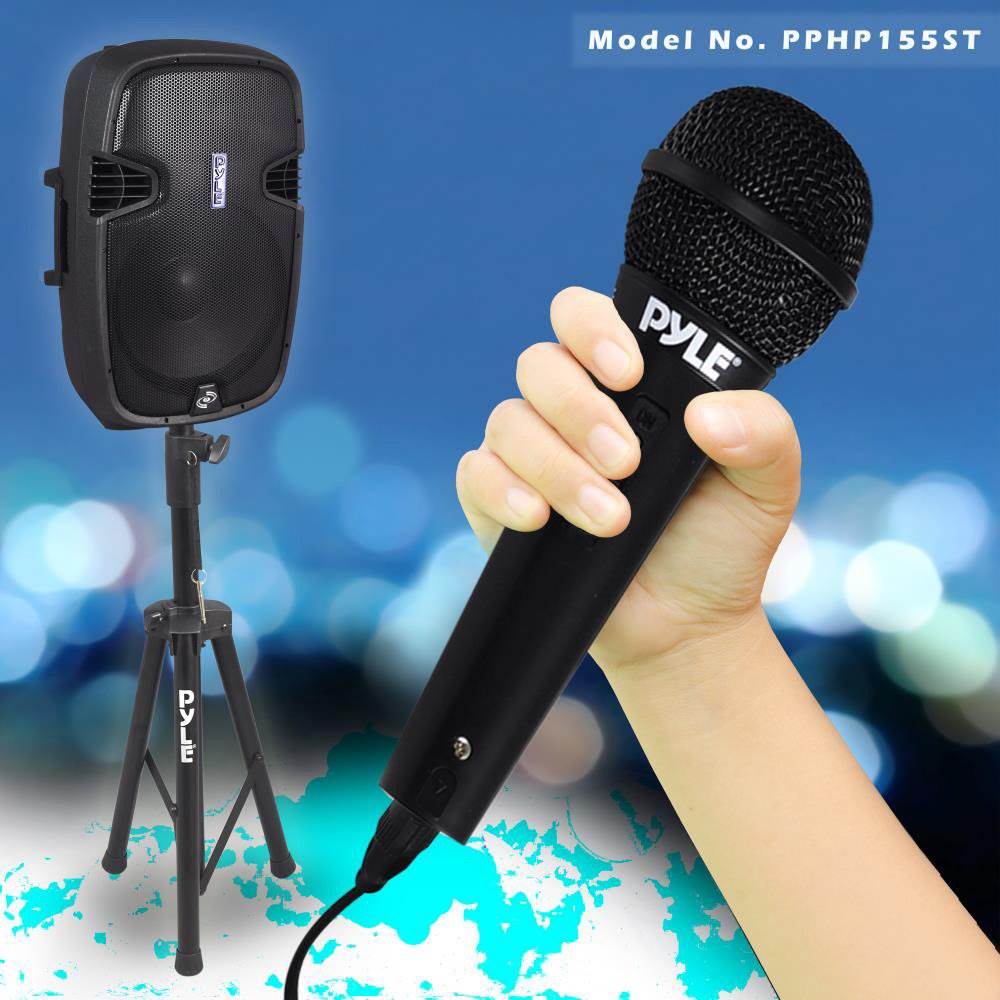 Pyle PPHP155ST 1500 Watt Portable Bluetooth PA Speaker System with Stand and Mic - VMInnovations