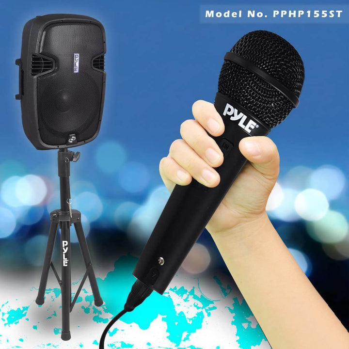 Pyle PPHP155ST 1500 Watt Portable Bluetooth PA Speaker System with Stand and Mic - VMInnovations