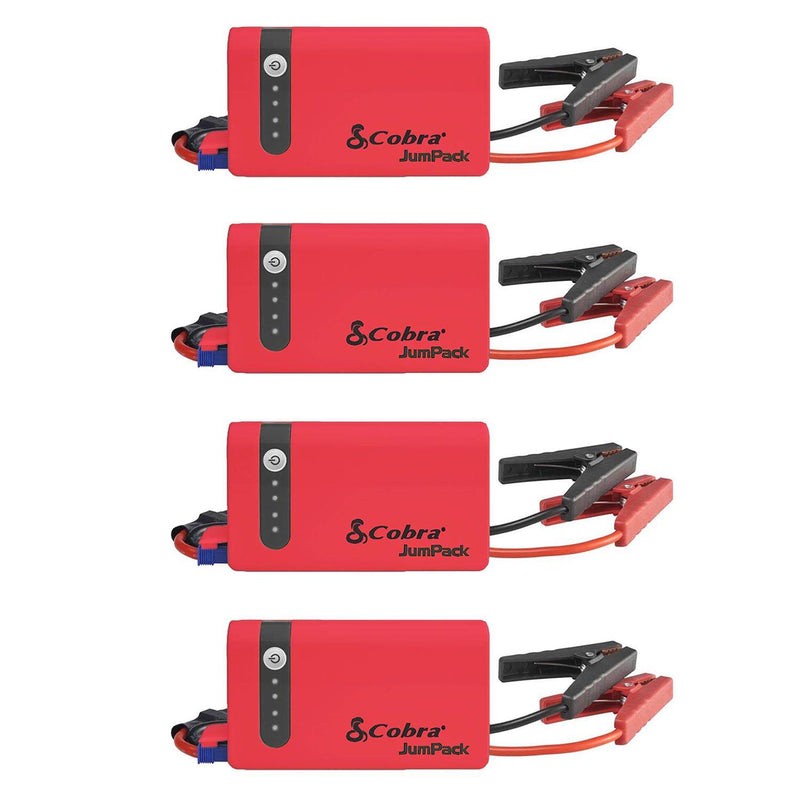 (4) Cobra Portable JumPack Car Battery Jump Starter w/ Cables | Cert Refurbished