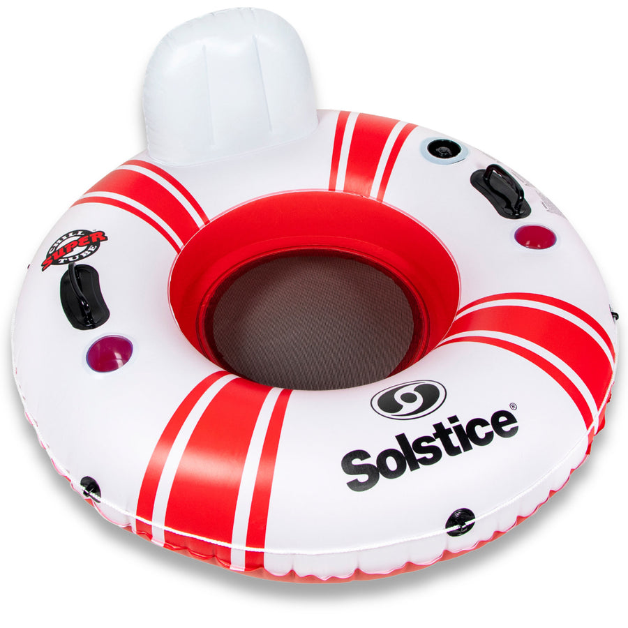 Swimline Super Chill Vinyl and Nylon Mesh Single Seat Swimming Pool Tube Float - VMInnovations