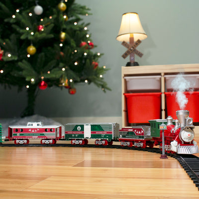 Lionel Trains North Pole Express Holiday Train 29 Piece Set with Smoke Effect - VMInnovations