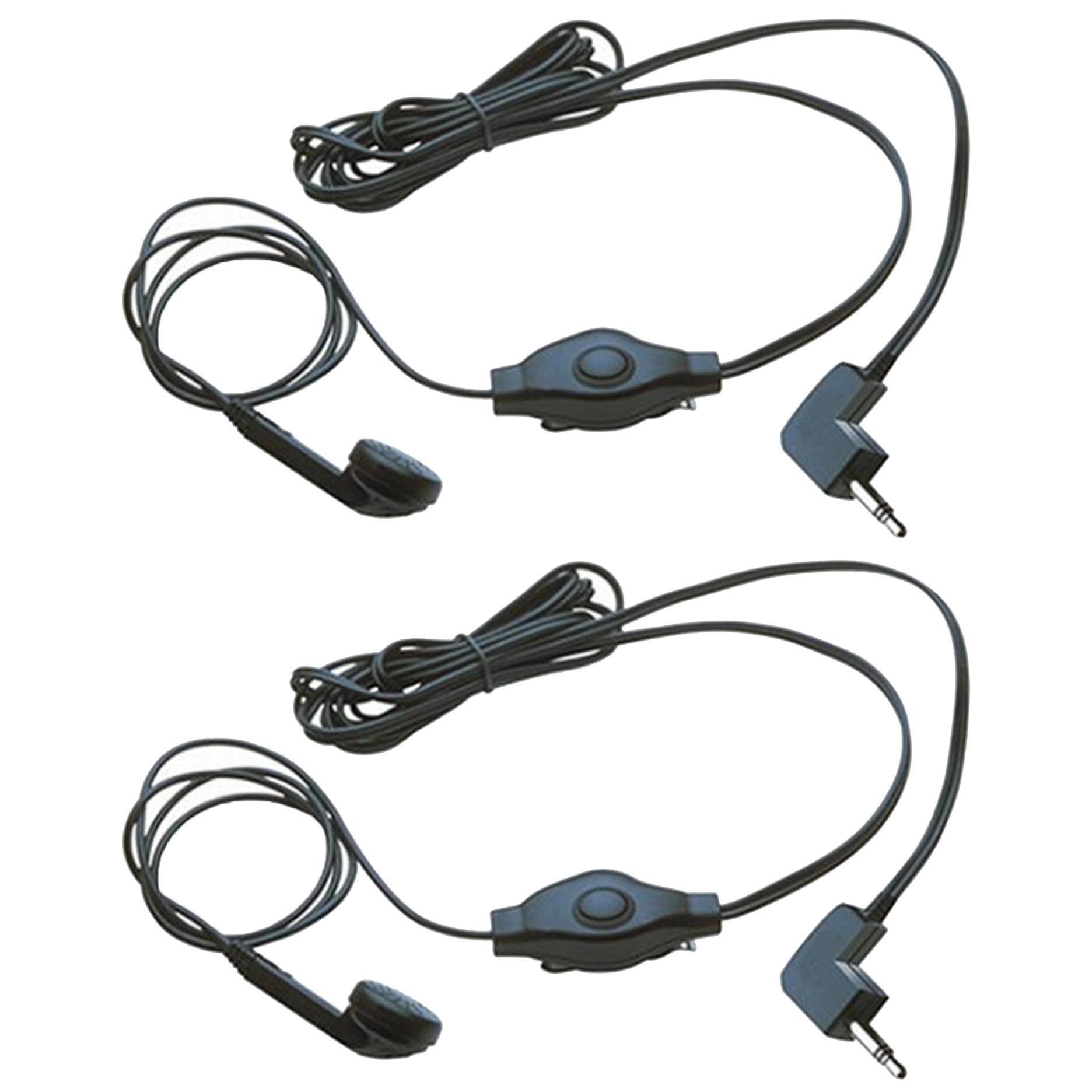 2 Cobra GA-EB M2 Earbud & Microphone MicroTalk Walkie Talkie Headsets, Black (For Parts)