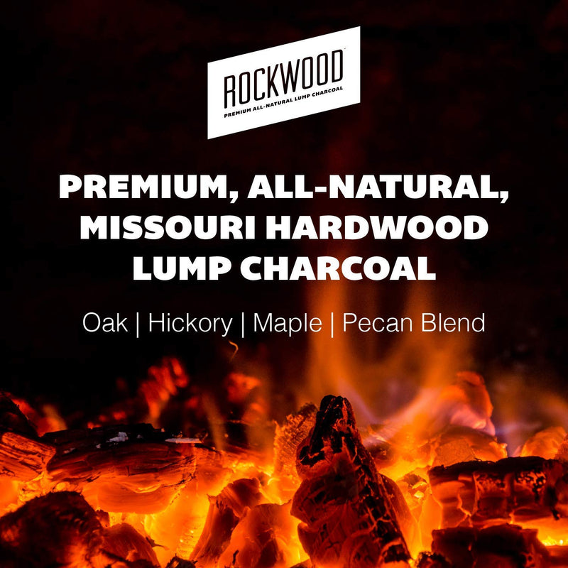 Rockwood All Natural Hardwood Grill or Smoker Lump Charcoal Mix, 20 Lbs (3 Pack)