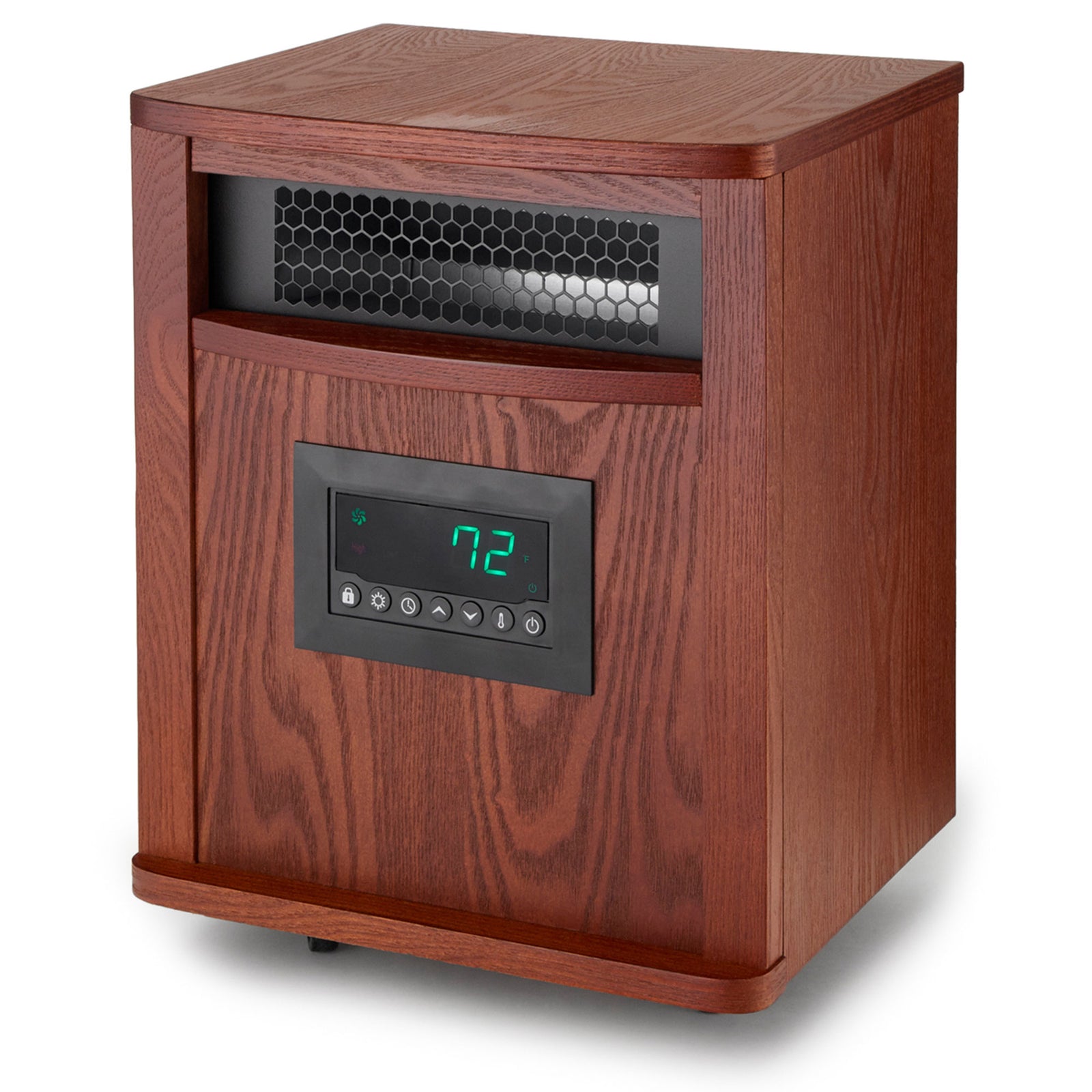 LifeSmart LifePro 6 Element 1500W Infrared Quartz Indoor Space Heater, Brown - VMInnovations