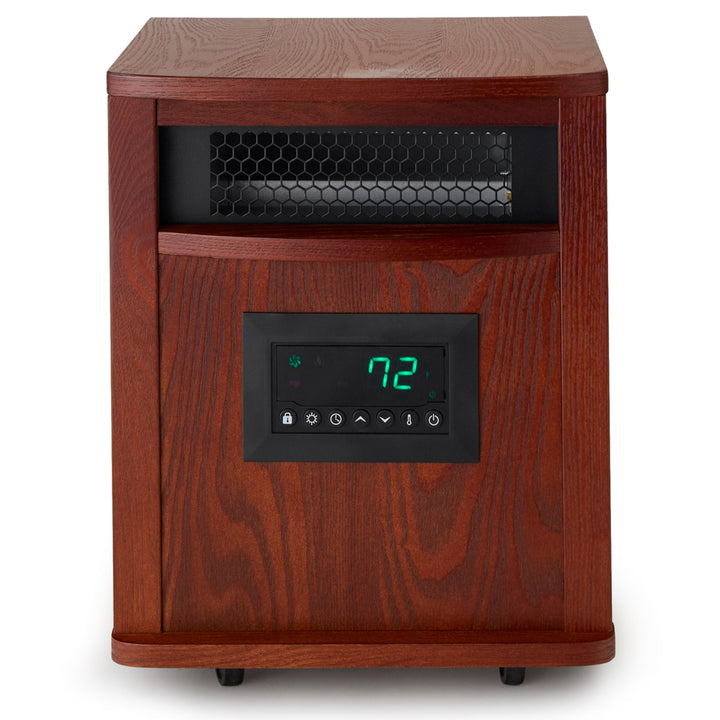 LifeSmart LifePro 6 Element 1500W Infrared Quartz Indoor Space Heater, Brown