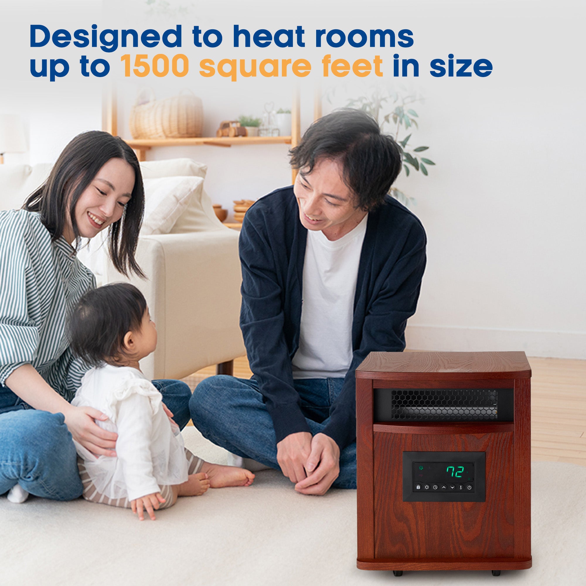 Lifesmart 6 Element 1500W Electric Infrared Quartz Space Heater (Open Box) - VMInnovations