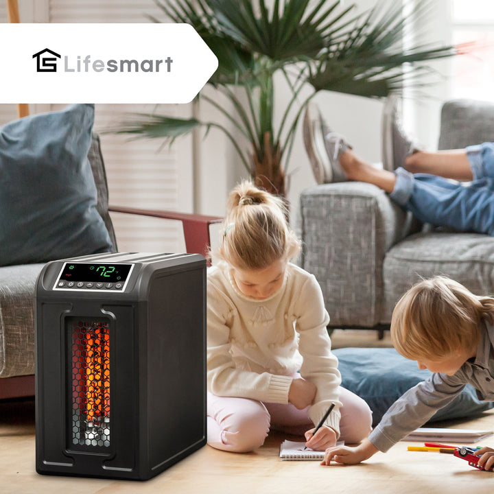LifeSmart 3 Element 1500W Quartz Infrared Electric Room Space Heater (Open Box)