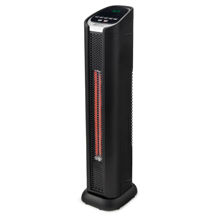 24" 2 Element Quartz Infrared Electric Portable Tower Heater & Fan (Open Box)