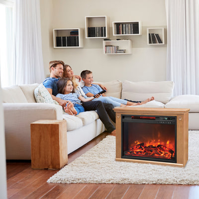 LifeSmart 1500 W Portable Electric Infrared Quartz Fireplace Heater (Open Box) - VMInnovations