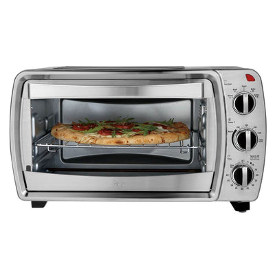 Oster 6-Slice Convection Countertop Oven, Brushed Stainless Steel (Open Box)