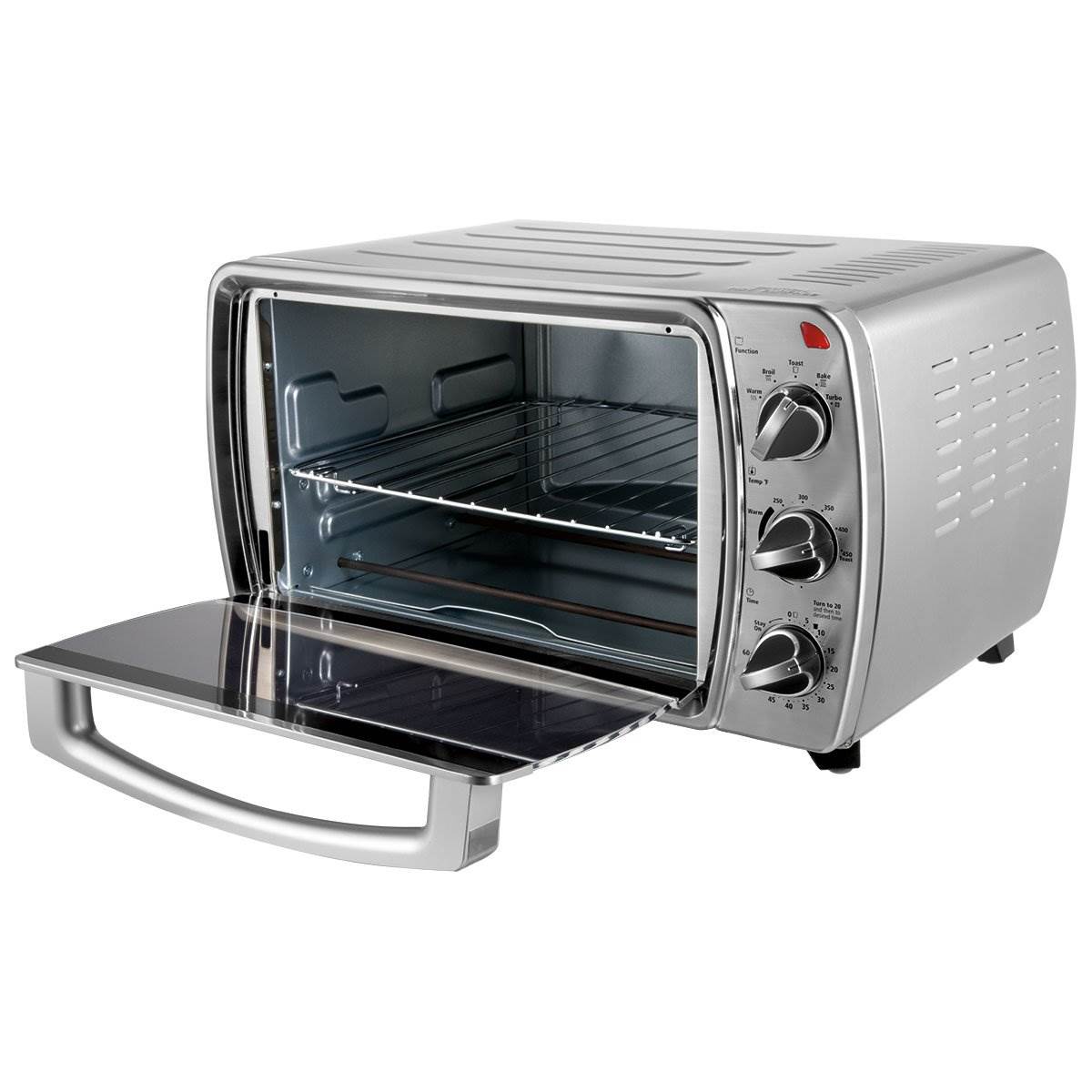 Oster 6-Slice Convection Countertop Oven, Brushed Stainless Steel (Open Box)