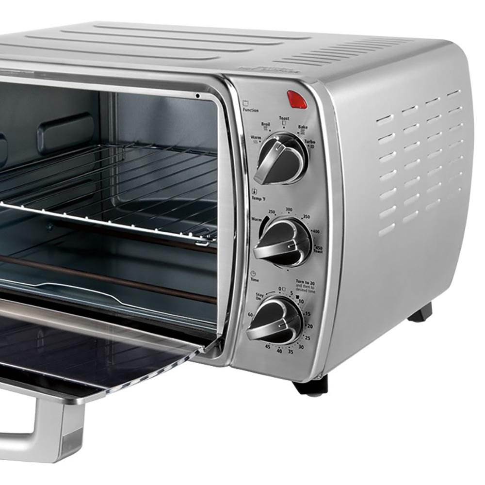 Oster 6-Slice Convection Countertop Oven, Brushed Stainless Steel (Open Box)