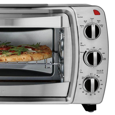 Oster 6-Slice Convection Countertop Oven, Brushed Stainless Steel (Open Box)