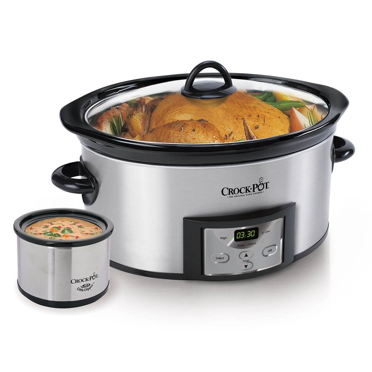 Crock-Pot Programmable 6-Quart Slow Cooker w/Dipper & Recipe Book (Open Box)