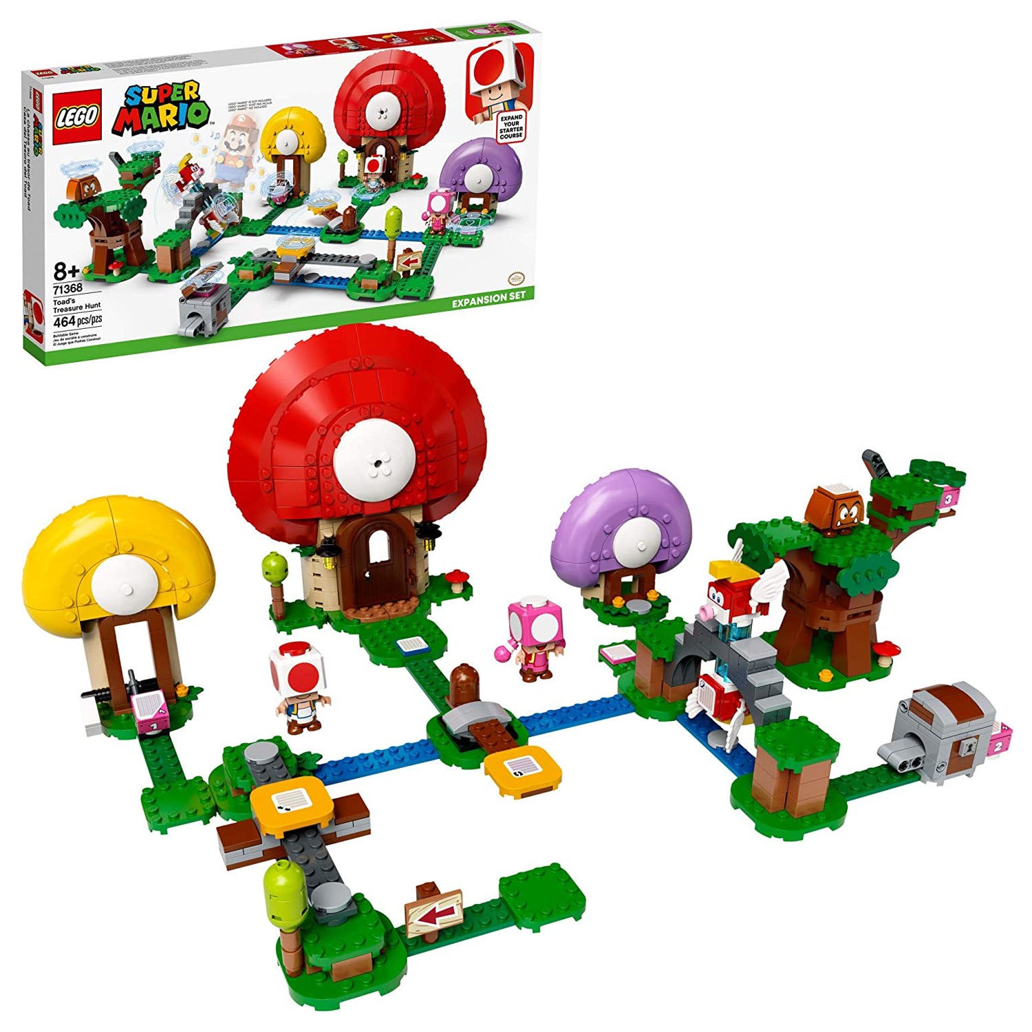 LEGO 71368 Super Mario Toad's Treasure Hunt Expansion Set Building Kit Playset