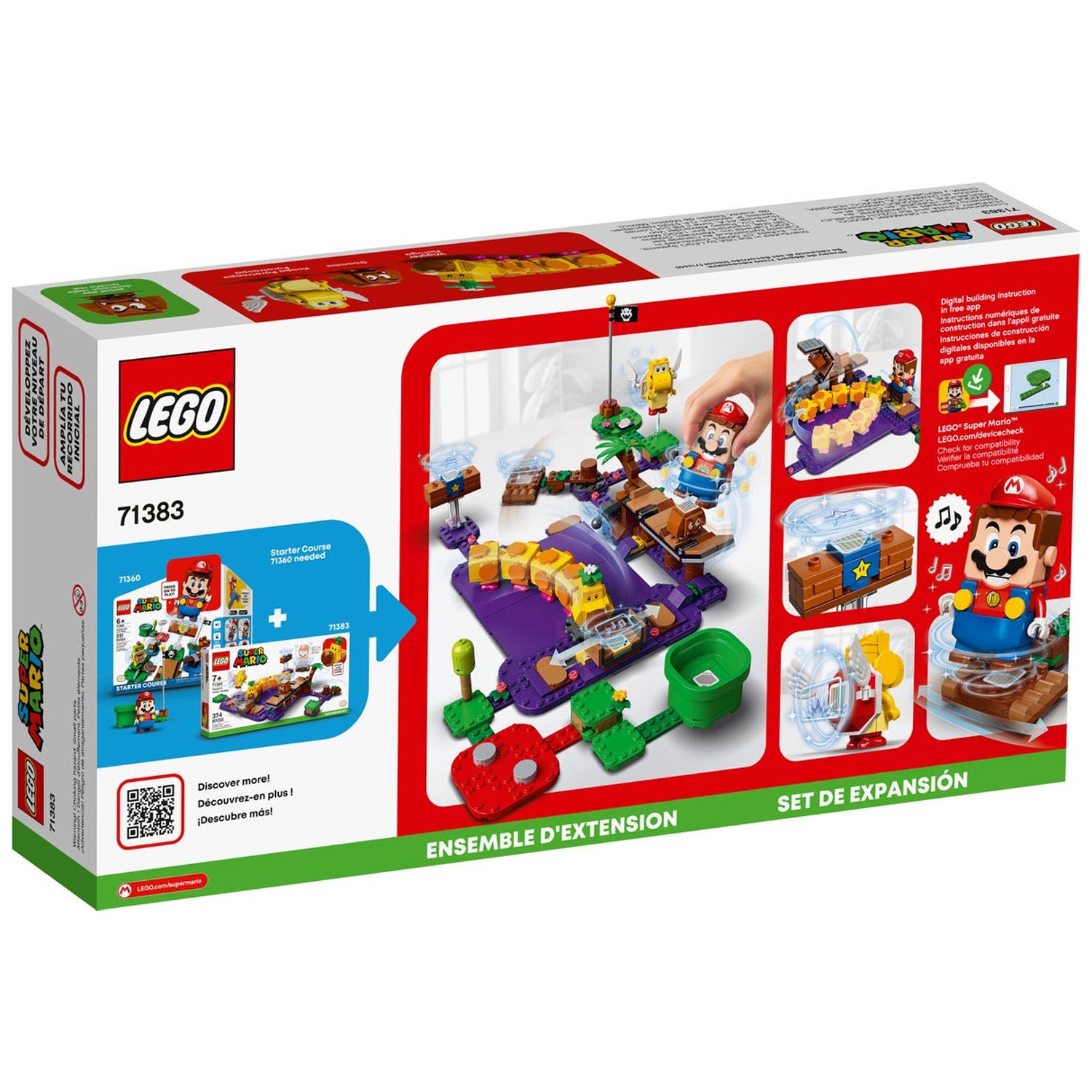 LEGO 71383 Super Mario Wiggler’s Poison Swamp 374 Piece Block Expansion Set