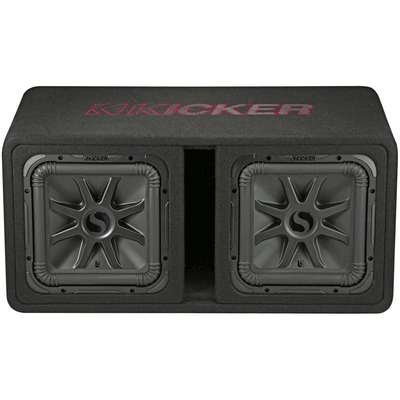 KICKER 45DL7R122 Dual 12 Inch L7R 2 Ohm 1200W RMS Power Car Subwoofer Enclosure