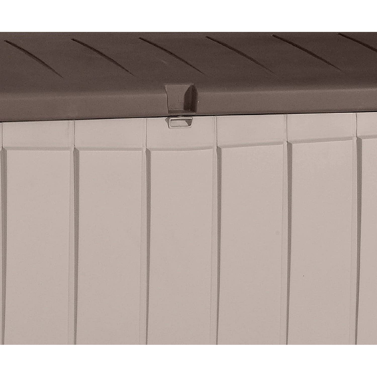 Keter Weatherproof Novel Large 90 Gallon Pool Storage Deck Box, Brown (Open Box) - VMInnovations