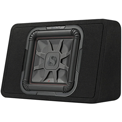 KICKER 46TL7T124 Single 12 Inch 4 Ohm 600W RMS Power Truck Subwoofer Enclosure