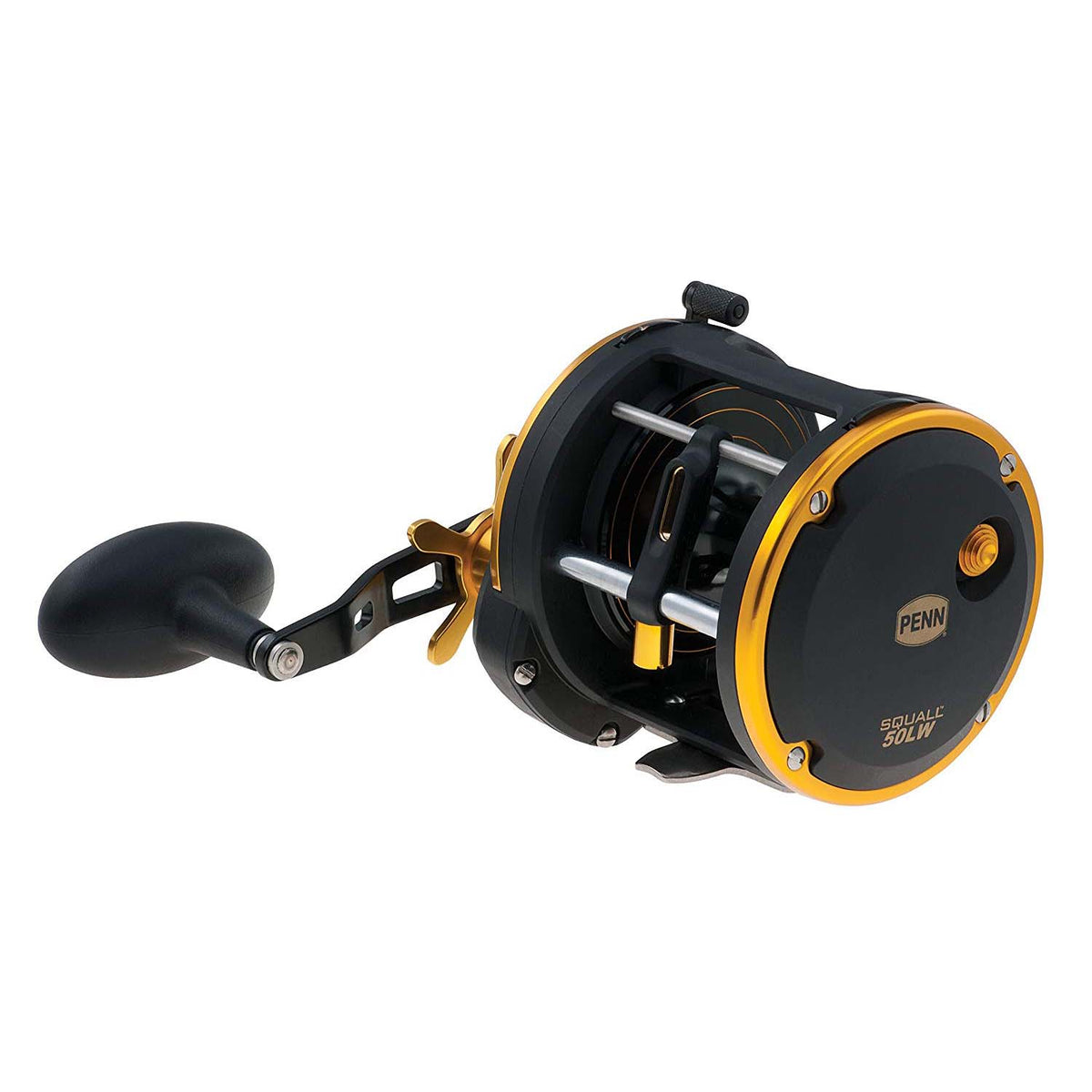 Penn Squall Levelwind Saltwater Fish Trolling Fishing Reel, Black (Refurbished)