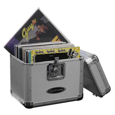 Odyssey KROM Transport Case for 70, 12 Inch Vinyl Records, Silver (2 Pack) - VMInnovations