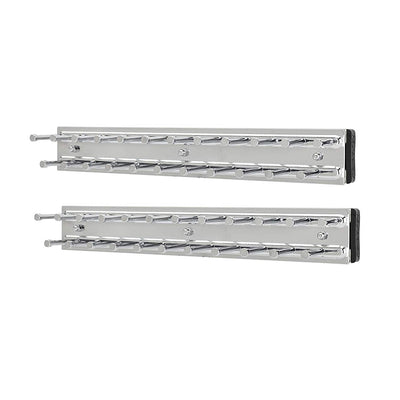 Rev-A-Shelf TRC-12CR 12-Inch Side Mount Extending Tie Rack, Chrome (2 Pack) - VMInnovations