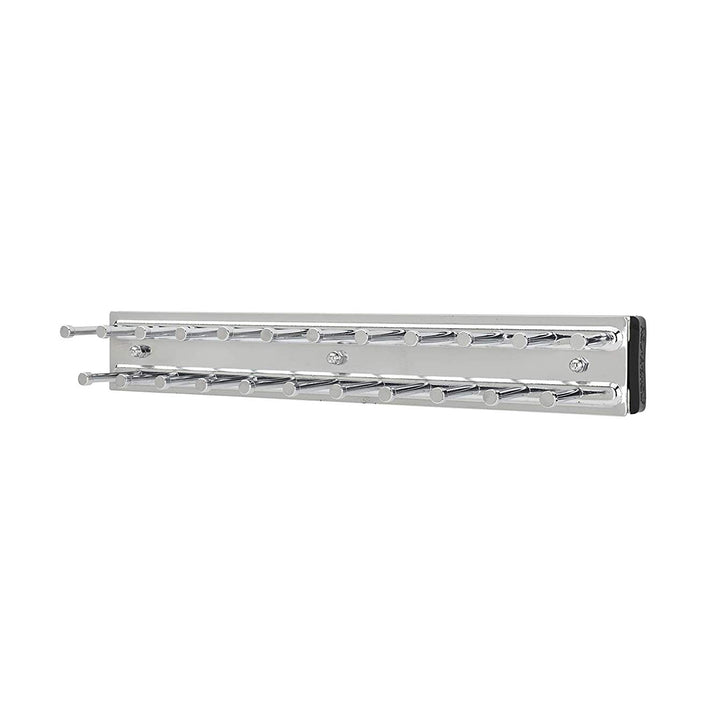 Rev-A-Shelf TRC-12CR 12-Inch Side Mount Extending Tie Rack, Chrome (2 Pack)