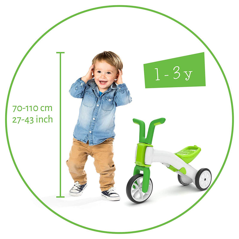 Chillafish CPBN02LIM Bunzi Childrens Gradual Balance 2 in 1 Tricycle, Lime(Used)