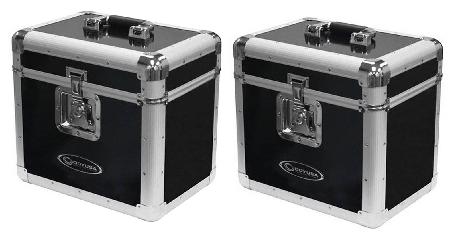 Odyssey KROM Transport Case for 70, 12 Inch Vinyl Records, Black (2 Pack) - VMInnovations