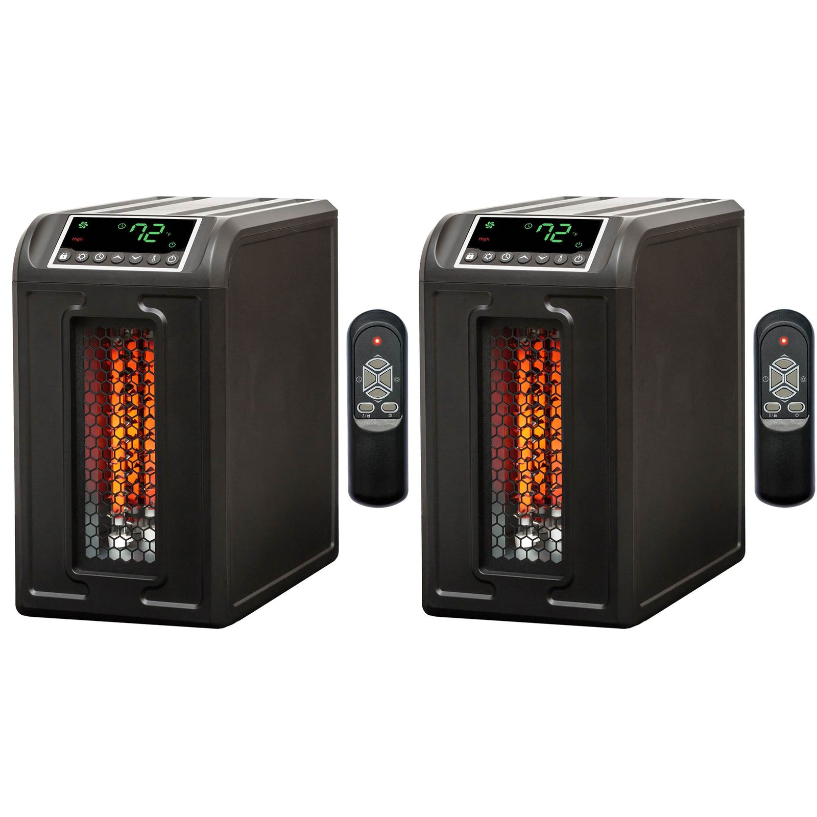 Lifesmart 3 Element Quartz Infrared Electric Portable Space Heaters (2 Pack) - VMInnovations