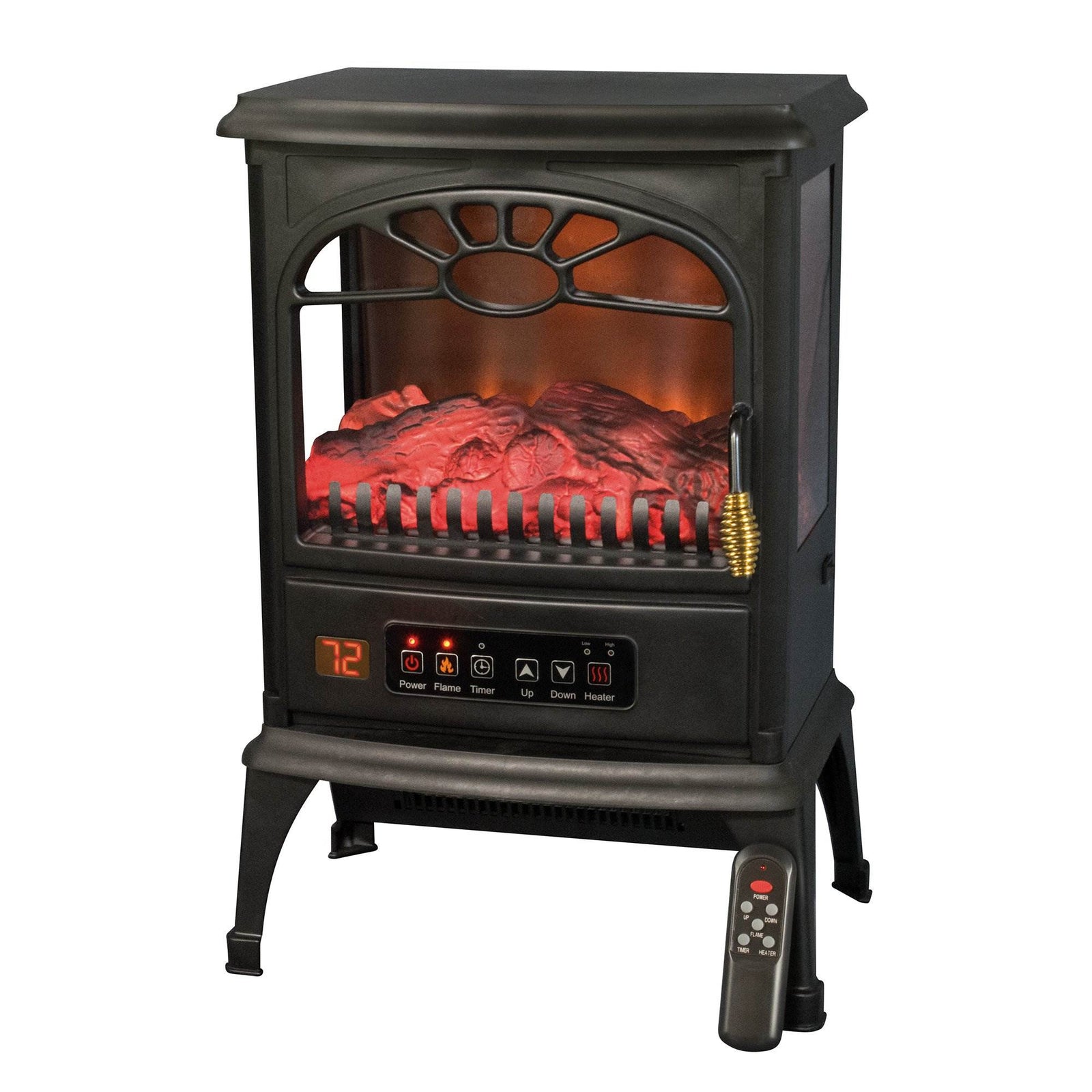 LifeSmart 1500W Large Room 3-Sided Mobile Electric Infrared Stove Heaters (Pair) - VMInnovations