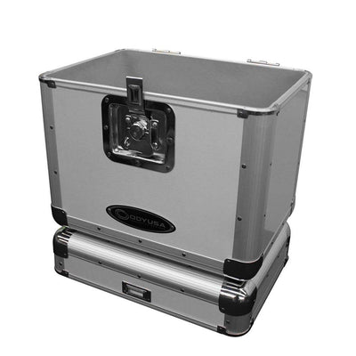 Odyssey KROM Stacking Transport Case for 70, 12 Inch Vinyl LPs, Silver (2 Pack) - VMInnovations