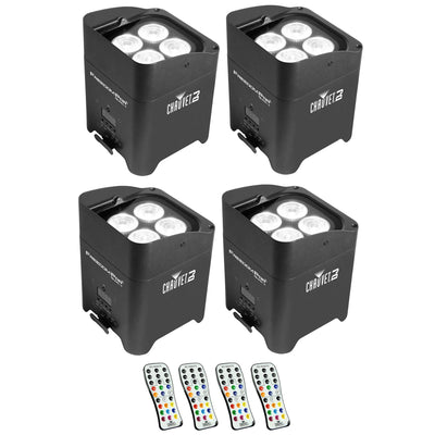 Chauvet DJ Freedom Par Quad 4 Wireless Battery LED Wash Light Effects (4 Pack)