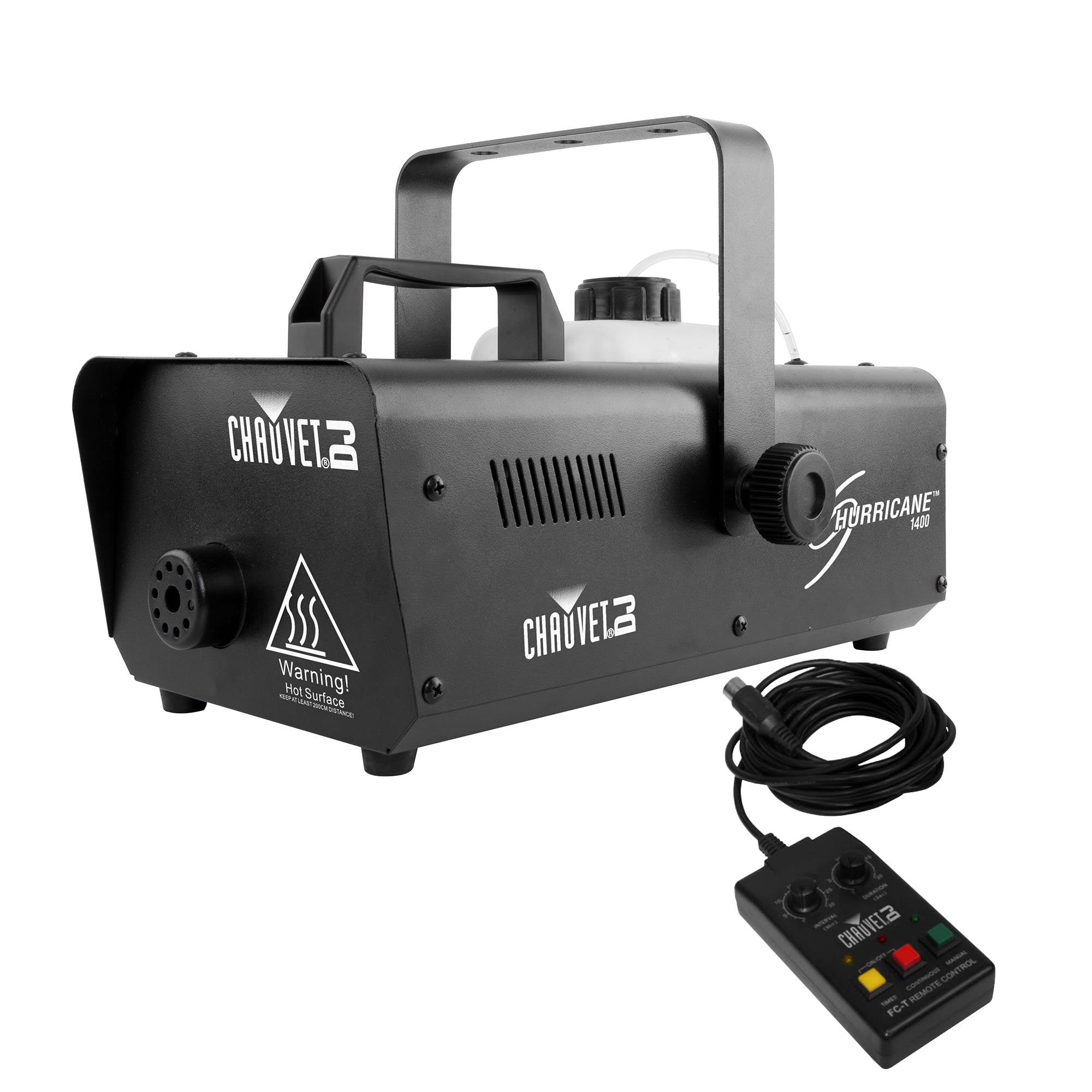 Chauvet DJ Hurricane 1400 Fog Machine w/ Remote + 1 Gallon Bottle of Fog Fluid