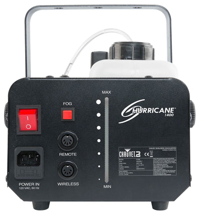 Chauvet DJ Hurricane 1400 Fog Machine w/ Remote + 1 Gallon Bottle of Fog Fluid