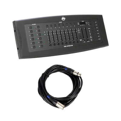 American DJ DMX Lighting Operator Controller Board and Chauvet 25 Foot DMX Cable