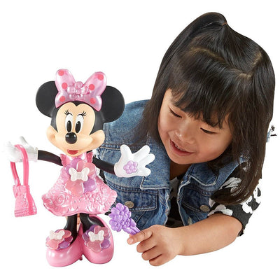 Fisher Price Disney 10" Singing Minnie Mouse Bloomin' Bows Minnie Doll (Used)