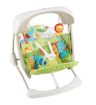 Fisher Price Infant 2-in-1 Rainforest Friends Take-Along Swing & Seat (Open Box)