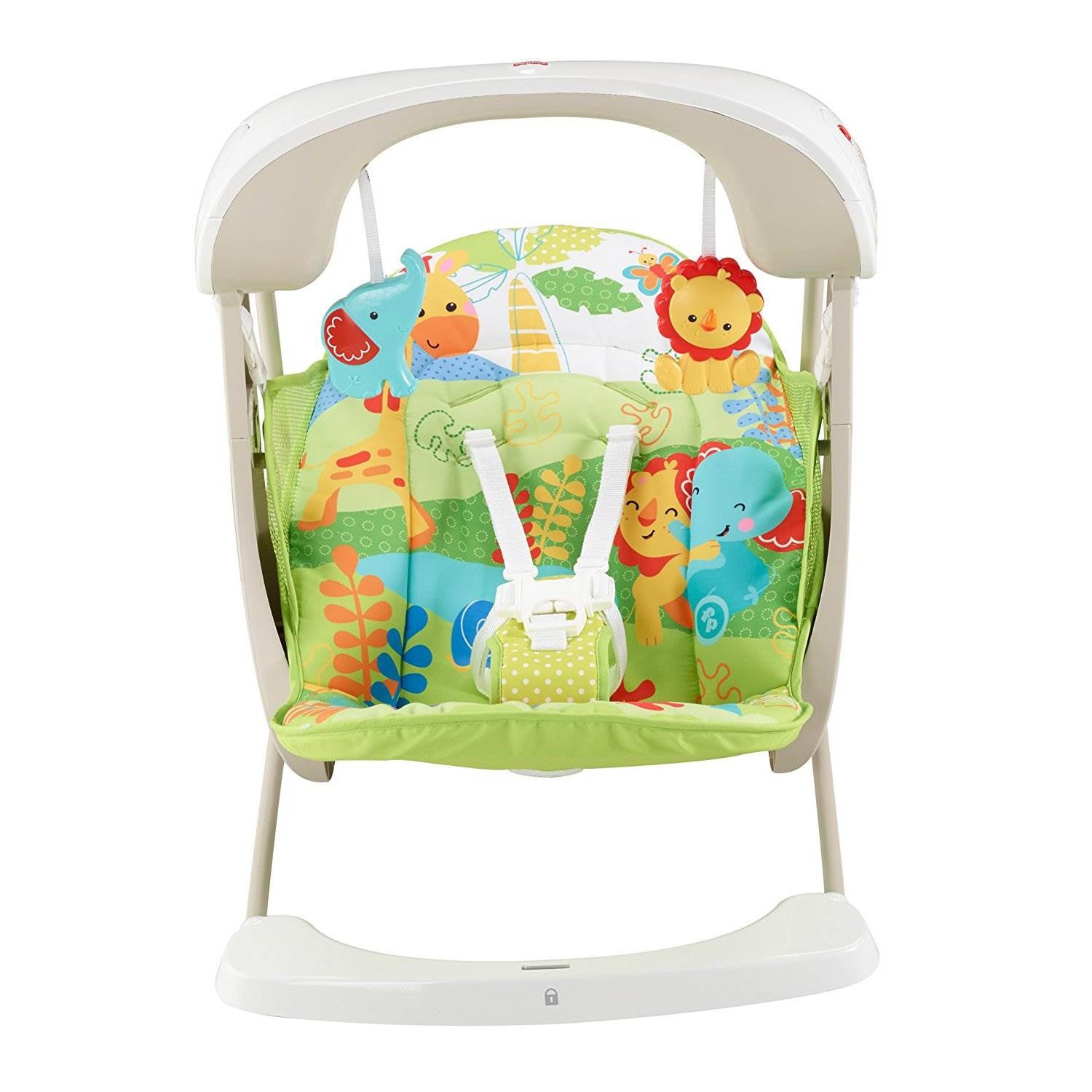 Fisher Price Infant 2-in-1 Rainforest Friends Take-Along Swing & Seat (Open Box)
