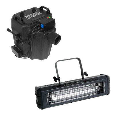 Chauvet Nimbus Dry Ice Low Fog Machine + ADJ Mega Flash DMX 800W Strobe Light - VMInnovations