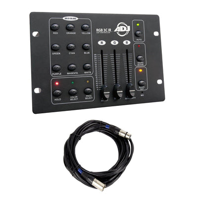 American DJ 3-Channel RGB LED Effect DMX Light Controller and 25 Foot DMX Cable