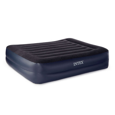 Intex Dura-Beam Pillow Rest Airbed w/ Fiber-Tech Built-In Pump, Queen | Used