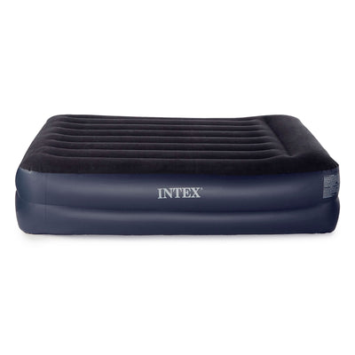 Intex Dura-Beam Pillow Rest Airbed w/ Fiber-Tech Built-In Pump, Queen | Used