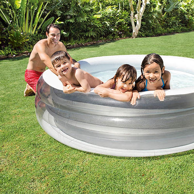 Intex Round 7.5 Ft Inflatable Family Fun Swimming Center Pool 57192EP (Open Box)